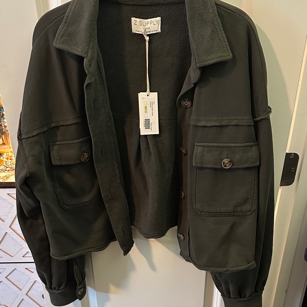 Z Supply Olive Button-Up Jacket